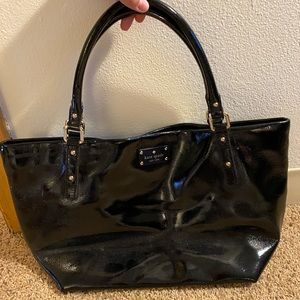 Kate Spade Shiny Black Tote